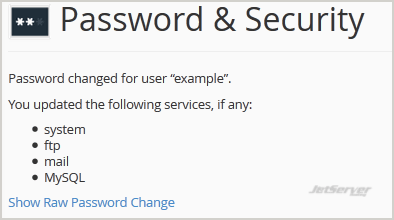 Reset cPanel Account Password