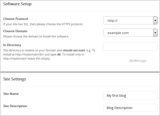 Install Serendipity via Softaculous in cPanel
