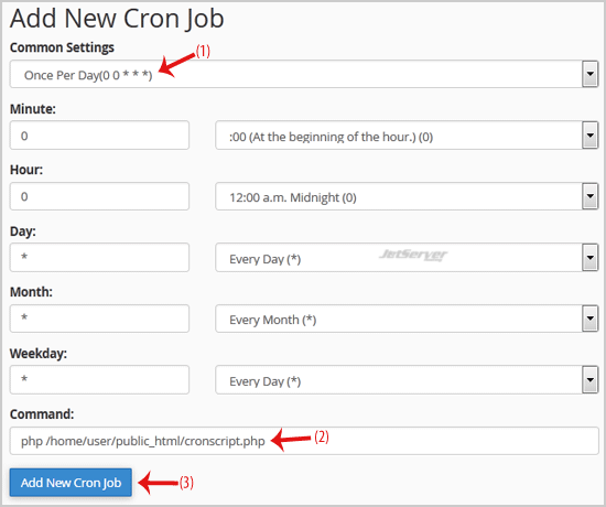 Create Cronjob via cPanel