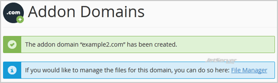 Create Addon Domains in cPanel