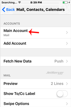 Add a cPanel email account on Apple