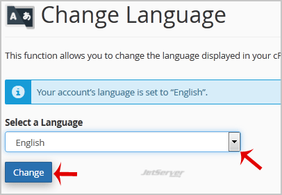Change Language of your cPanel