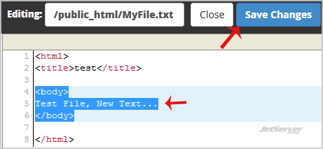 Edit file in cPanel File Manager