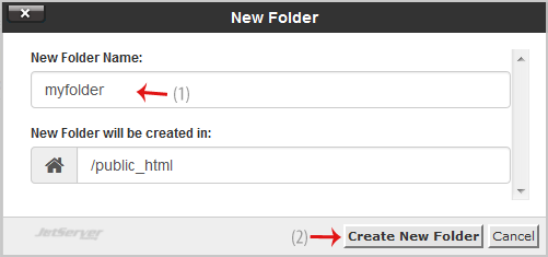 Create new folder or files in cPanel File Manager