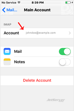 Add a cPanel email account on Apple