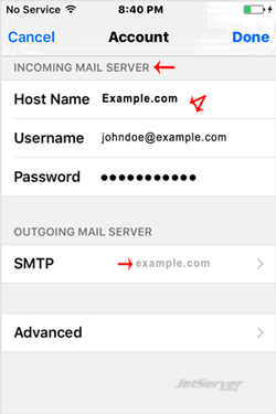 Add a cPanel email account on Apple