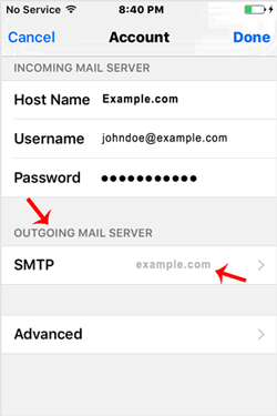 Add a cPanel email account on Apple