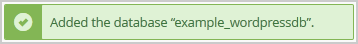 Create a database in cPanel