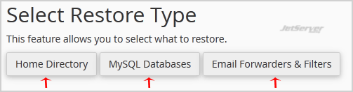 Restore cPanel Backup