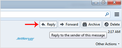 Reply to email in Mozilla Thunderbird