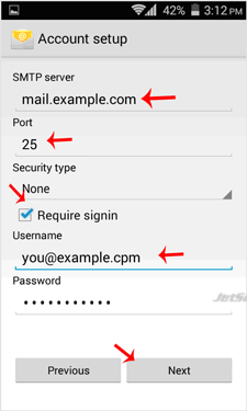 Add a cPanel email account to Android Mobile