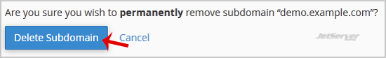 Remove a Subdomain in cPanel