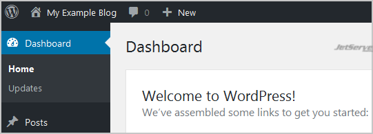 Access the WordPress admin account