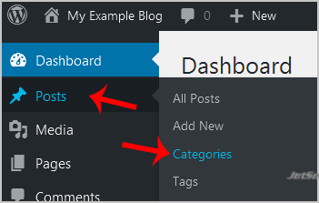 Add a new category in WordPress