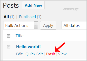 Remove sample comments, posts from WordPress blog