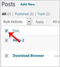 Remove multiple posts with a single click